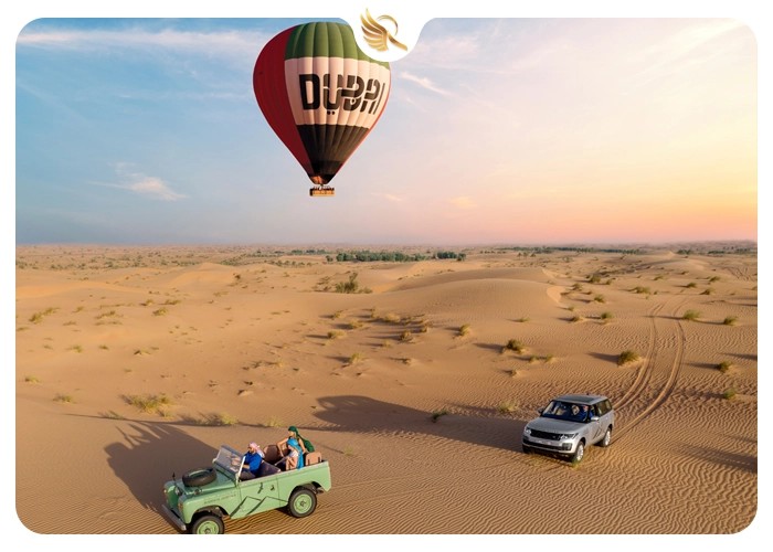 بالن سواری در صحرای دبی