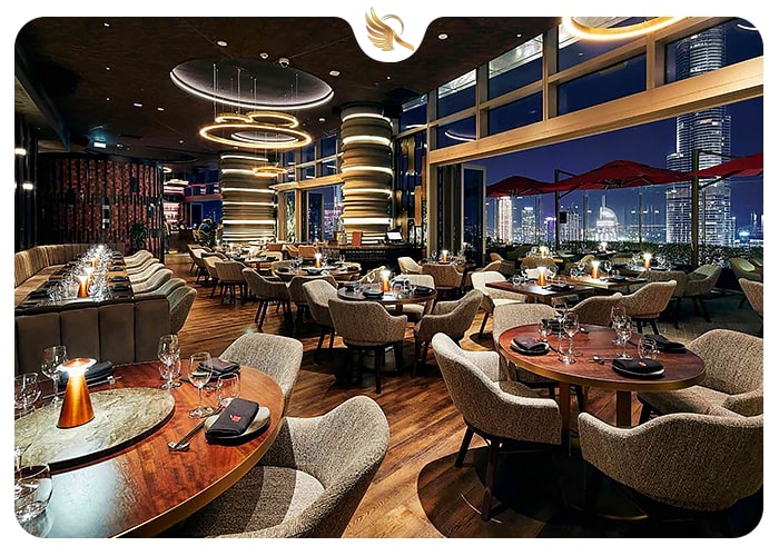 نمای داخلی رستوران سلاوی دبی