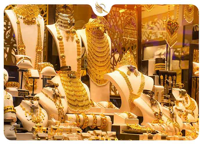 ویترین مغازه  بازار طلای دبی