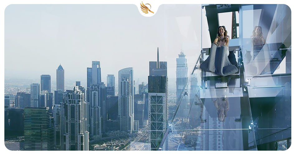 بازدید شهر دبی از ارتفاعات باج شیشه‌ای یا اسکای ویو